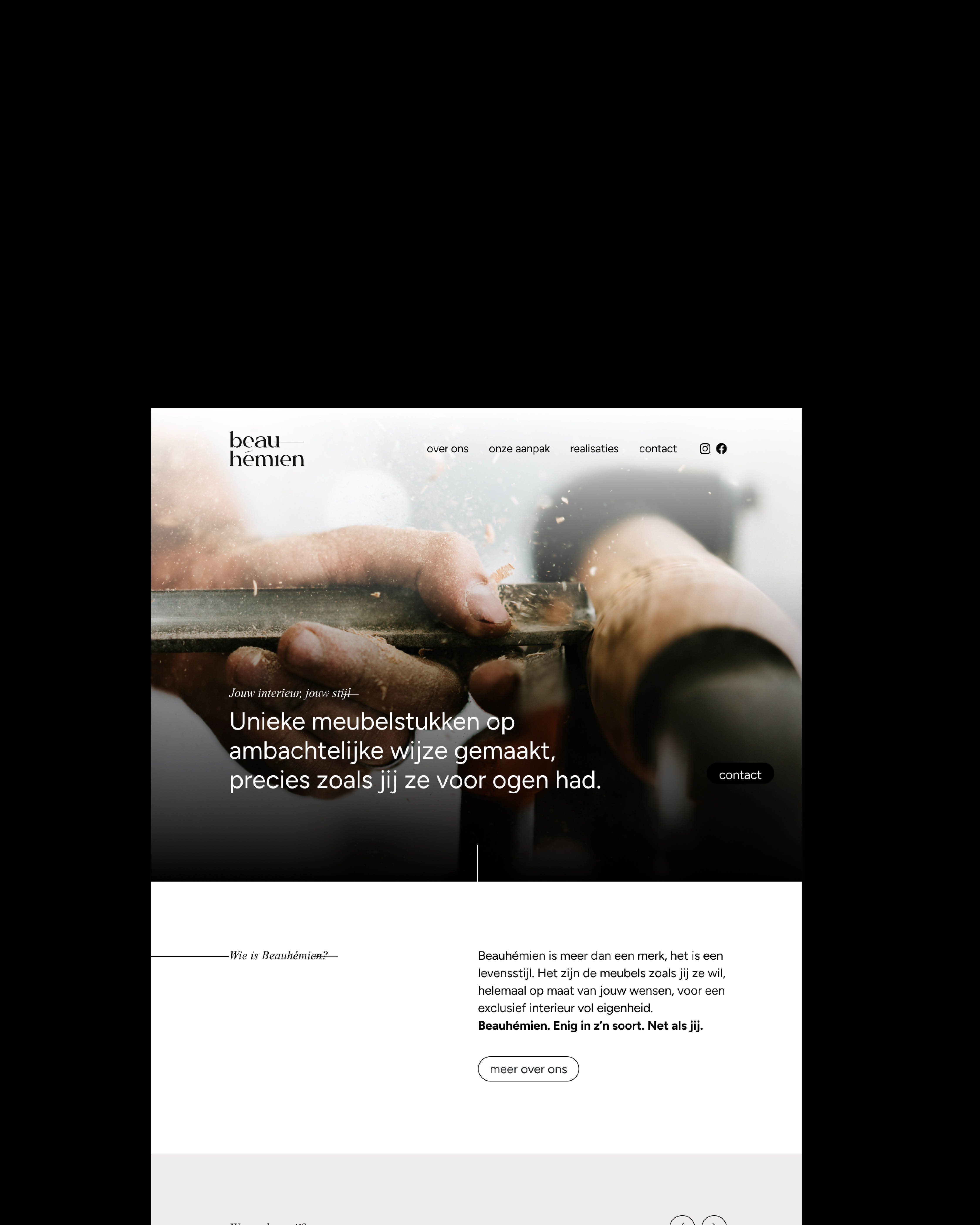 Mockup landingspagina Beauhémien